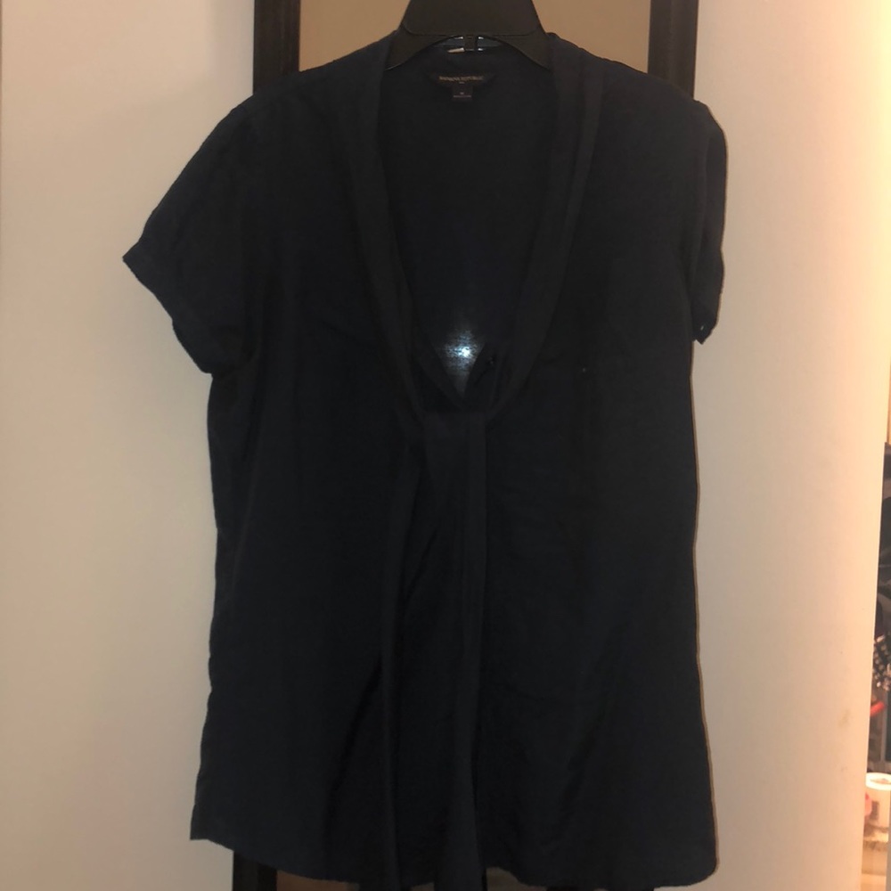 Navy banana republic blouse